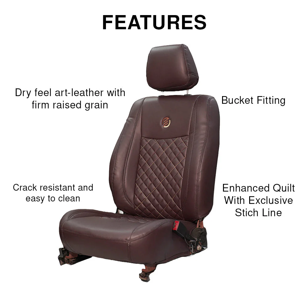 Venti 3 Perforated Art Leather Car Seat Cover For Maruti Victoris - Image 13