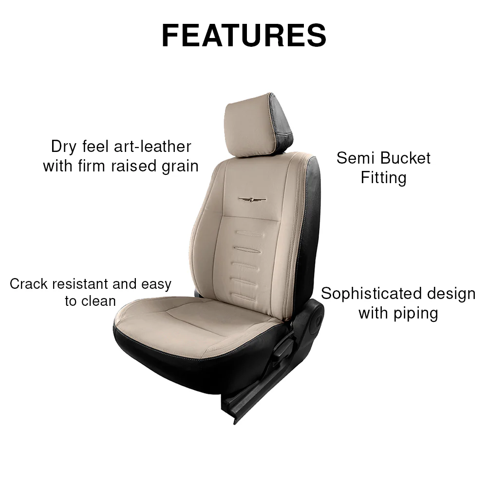 Vogue Oval Plus Art Leather Bucket Fitting Car Seat Cover For Hyundai Eon - Image 7