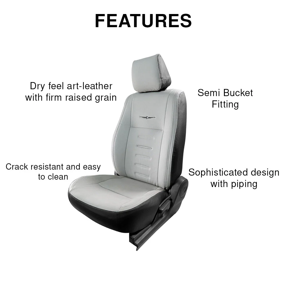 Vogue Oval Plus Art Leather Bucket Fitting Car Seat Cover For Toyota Taisor - Image 8