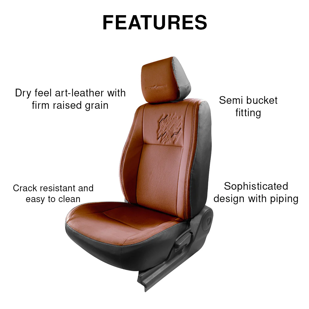 Vogue Zap Plus Art Leather Bucket Fitting Car Seat Cover For Renault Triber - Image 11