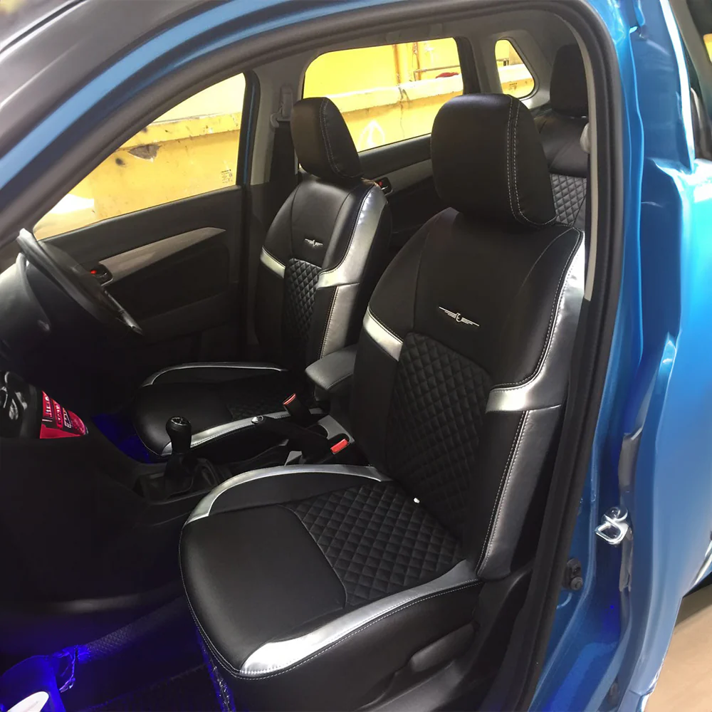 Vogue Star Art Leather Car Seat Cover Black and Blue For Toyota Urban Cruiser - Image 2