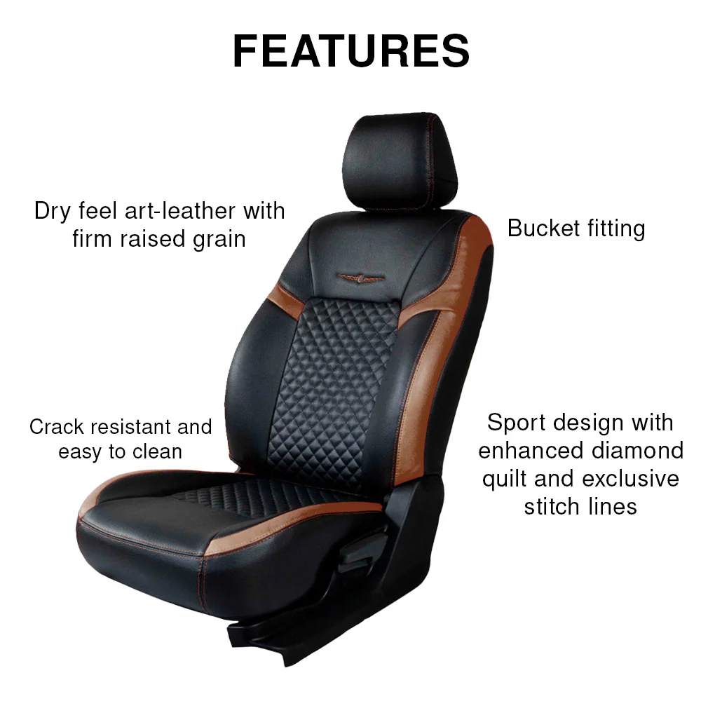 Vogue Star Art Leather Car Seat Cover For Maruti Fronx - Image 22