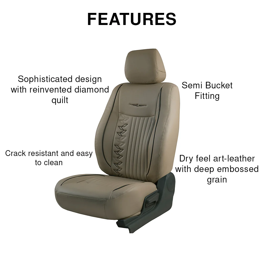 Vogue Knight Art Leather Car Seat Cover For Ford Aspire - Image 4