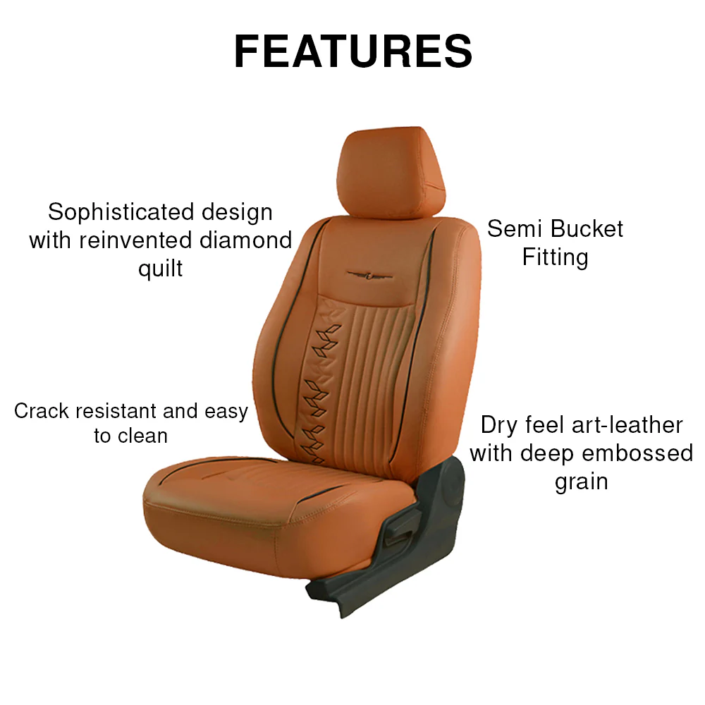 Knight Bucket Fit Art Leather Car Seat Cover For Honda City - Image 19